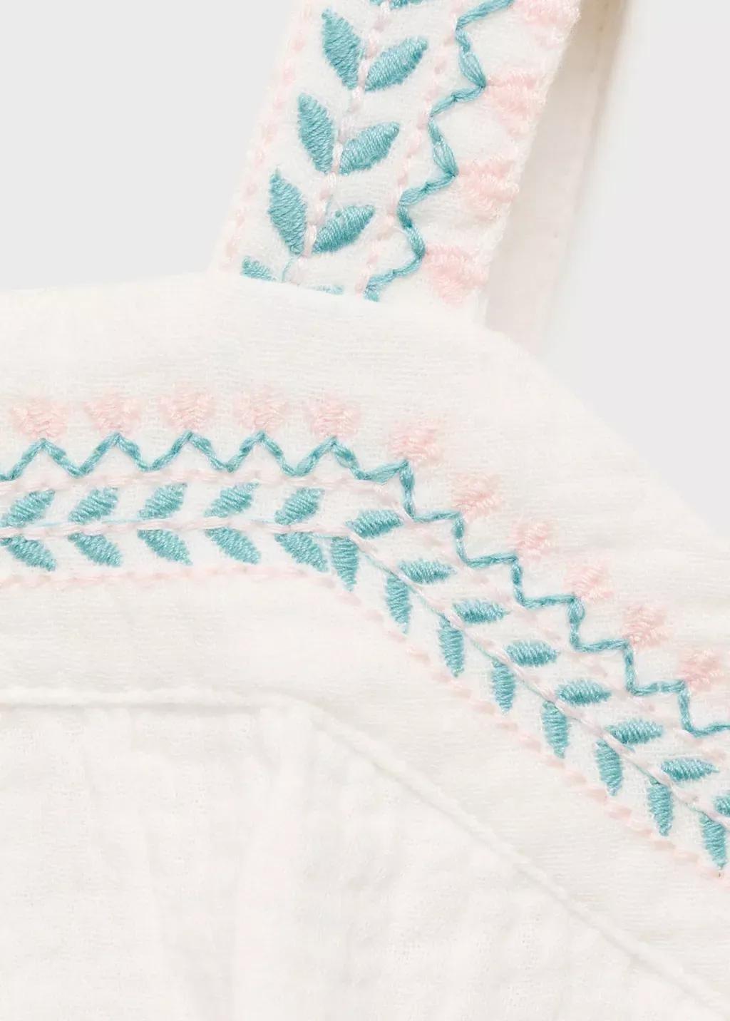 White Bambula Embroidered Blouse, Baby Girl, , large image number 2