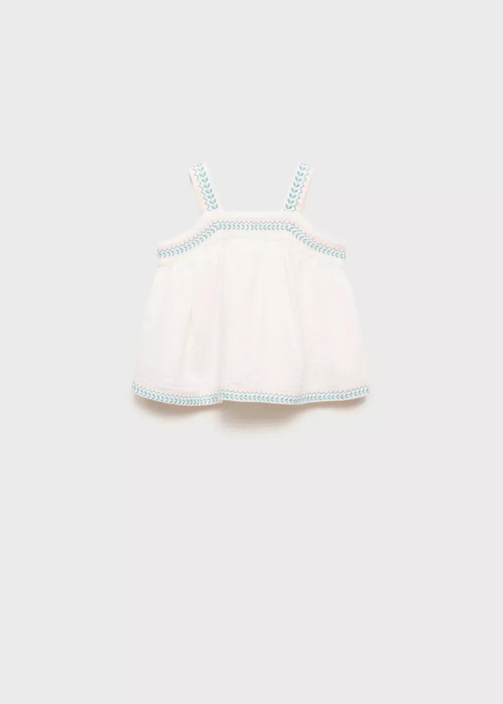White Bambula Embroidered Blouse, Baby Girl, , large image number 3