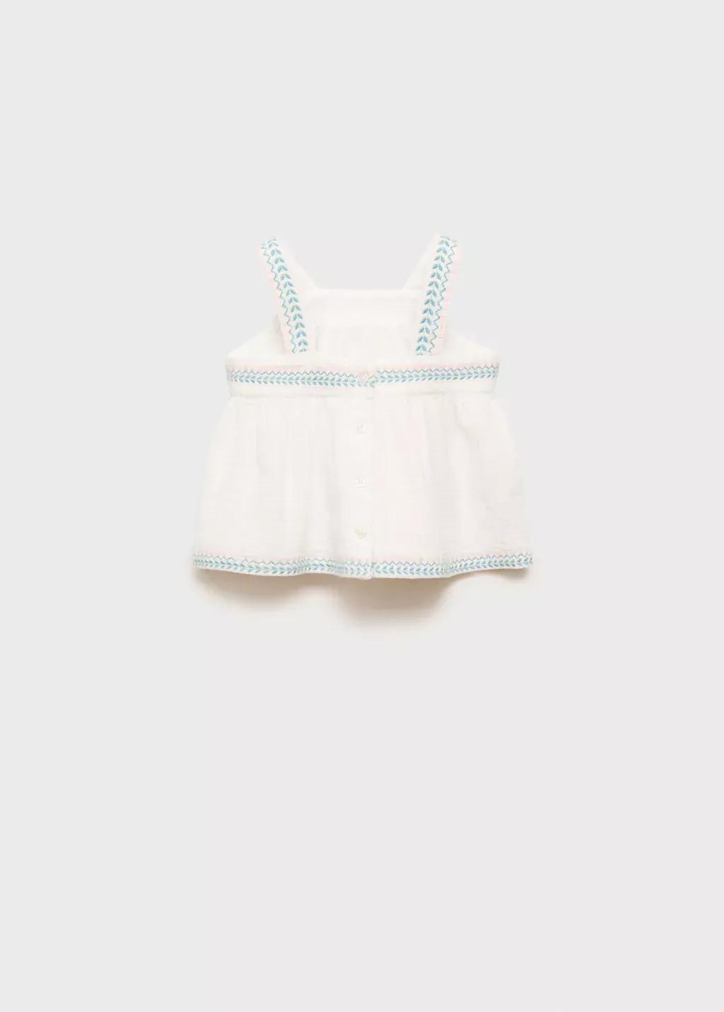 White Bambula Embroidered Blouse, Baby Girl, , large image number 4