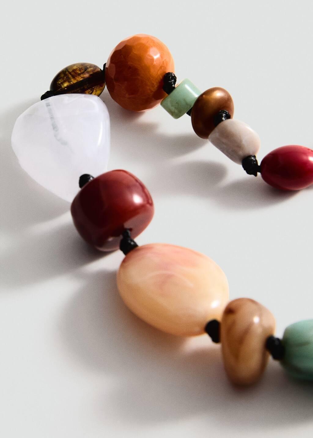 Brown Combined Ball Necklace, 0201_30, large image number 0
