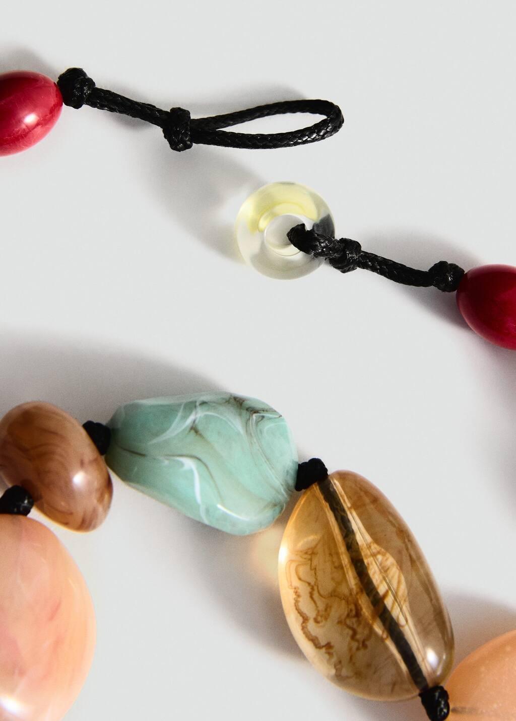 Brown Combined Ball Necklace, 0201_30, large image number 1