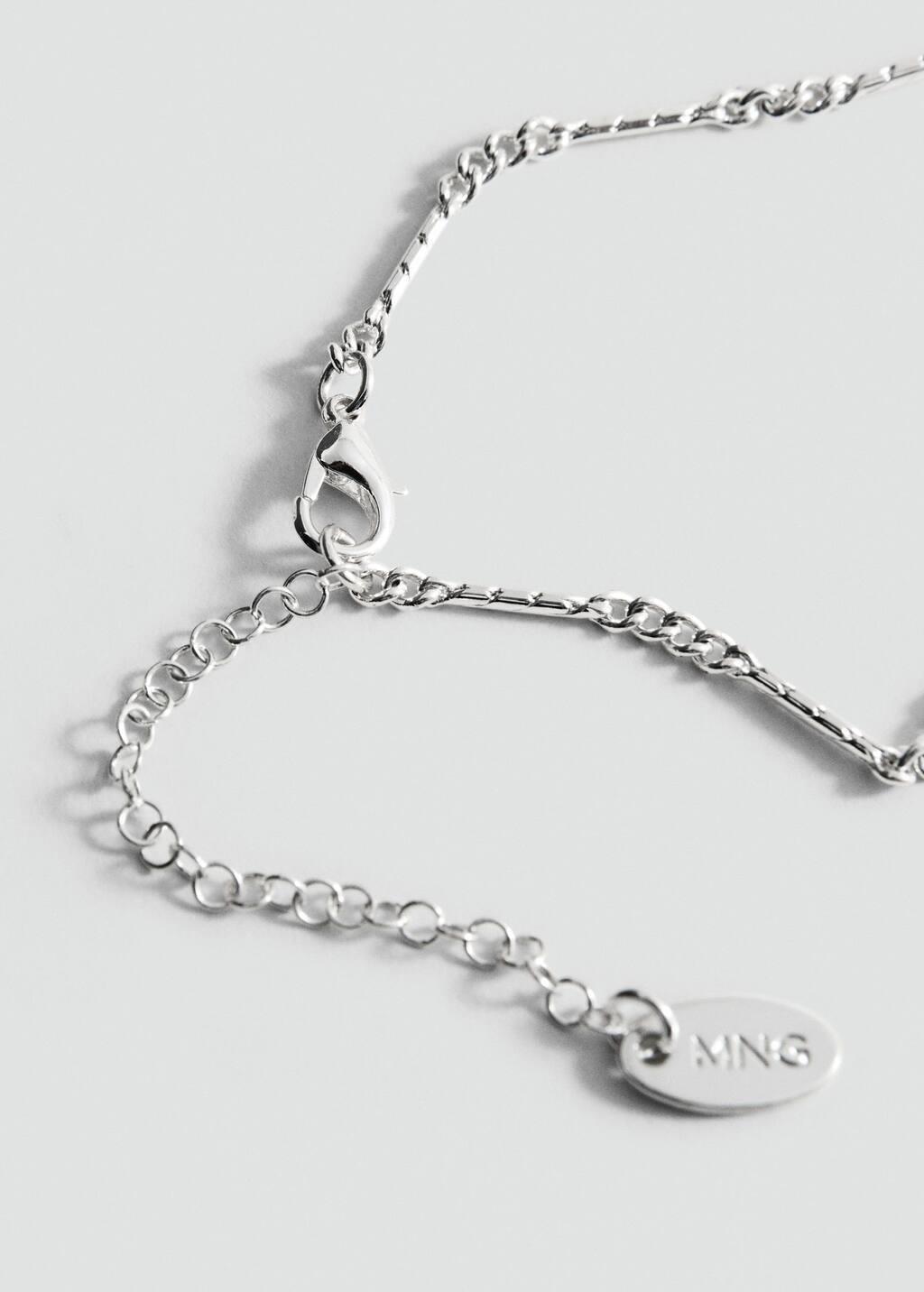 Silver Double Pearl Chain Necklace, 0201_PL, large image number 1