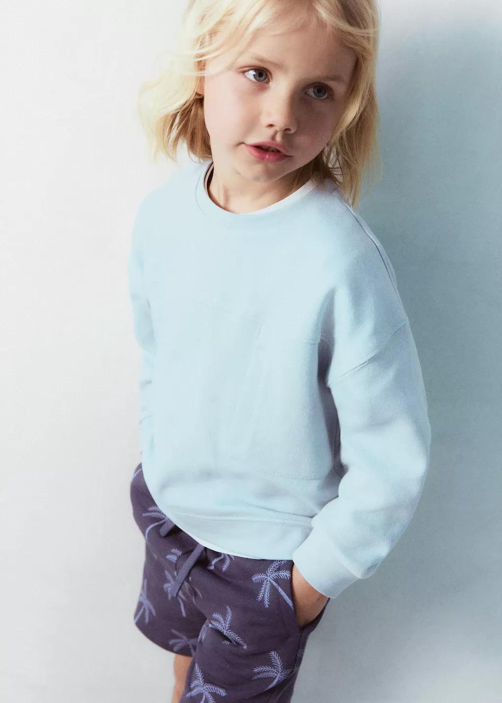 LT-PASTEL BLUE Pocket cotton sweatshirt, Baby Boy, , large image number 3