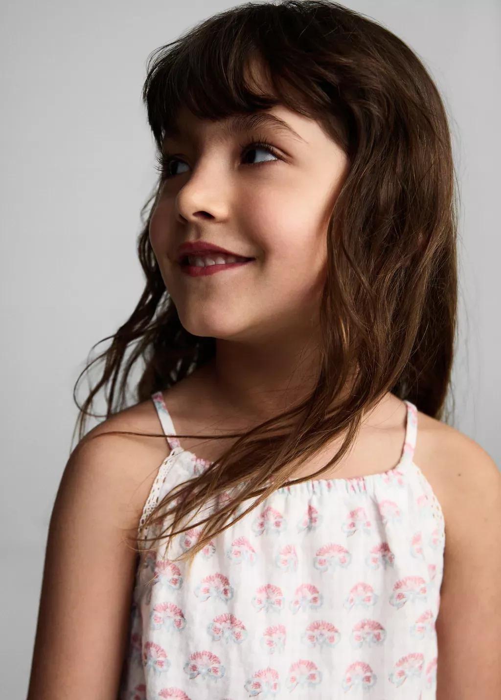 White Floral Embroidered Dress With Straps, Baby Girl, , large image number 3