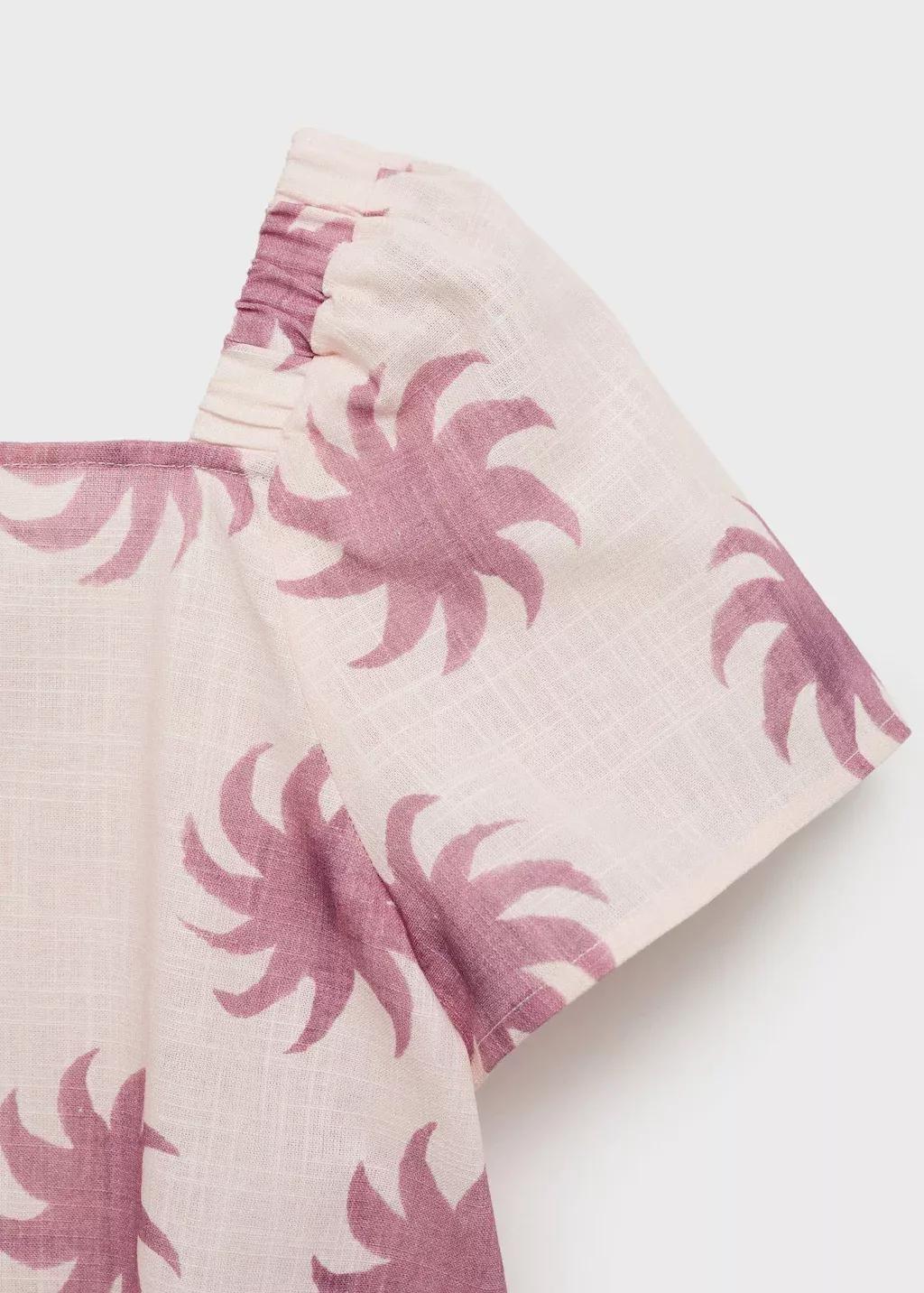Pink Printed Crop Blouse, Kids Girl, , large image number 4