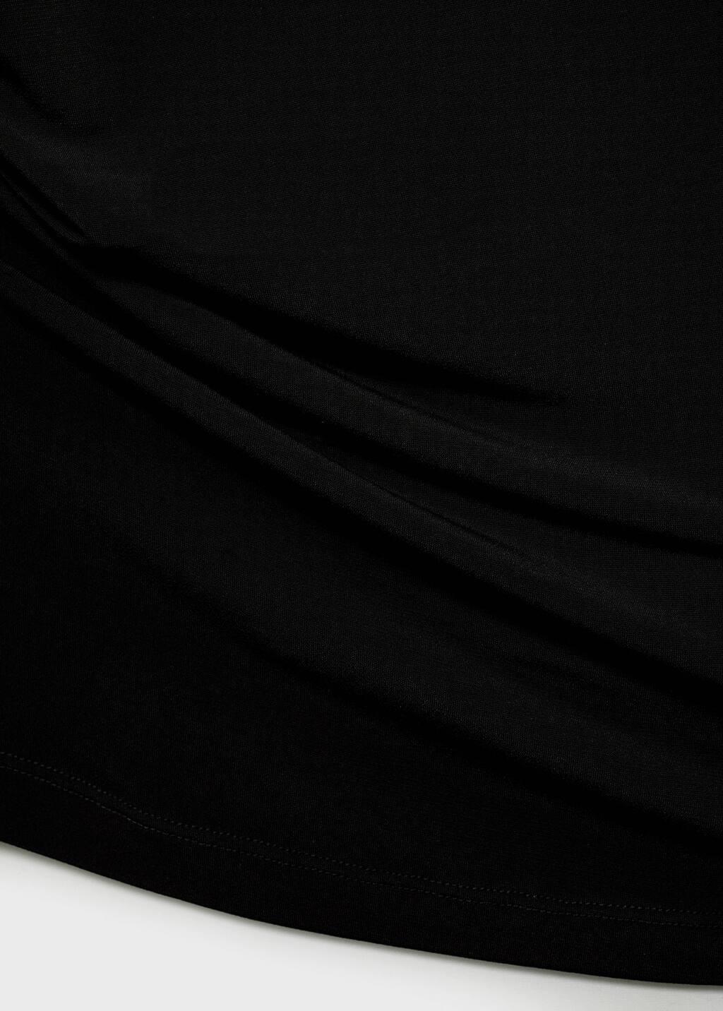 Black Asymmetrical Top With Metallic Appliqu�, , large image number 4