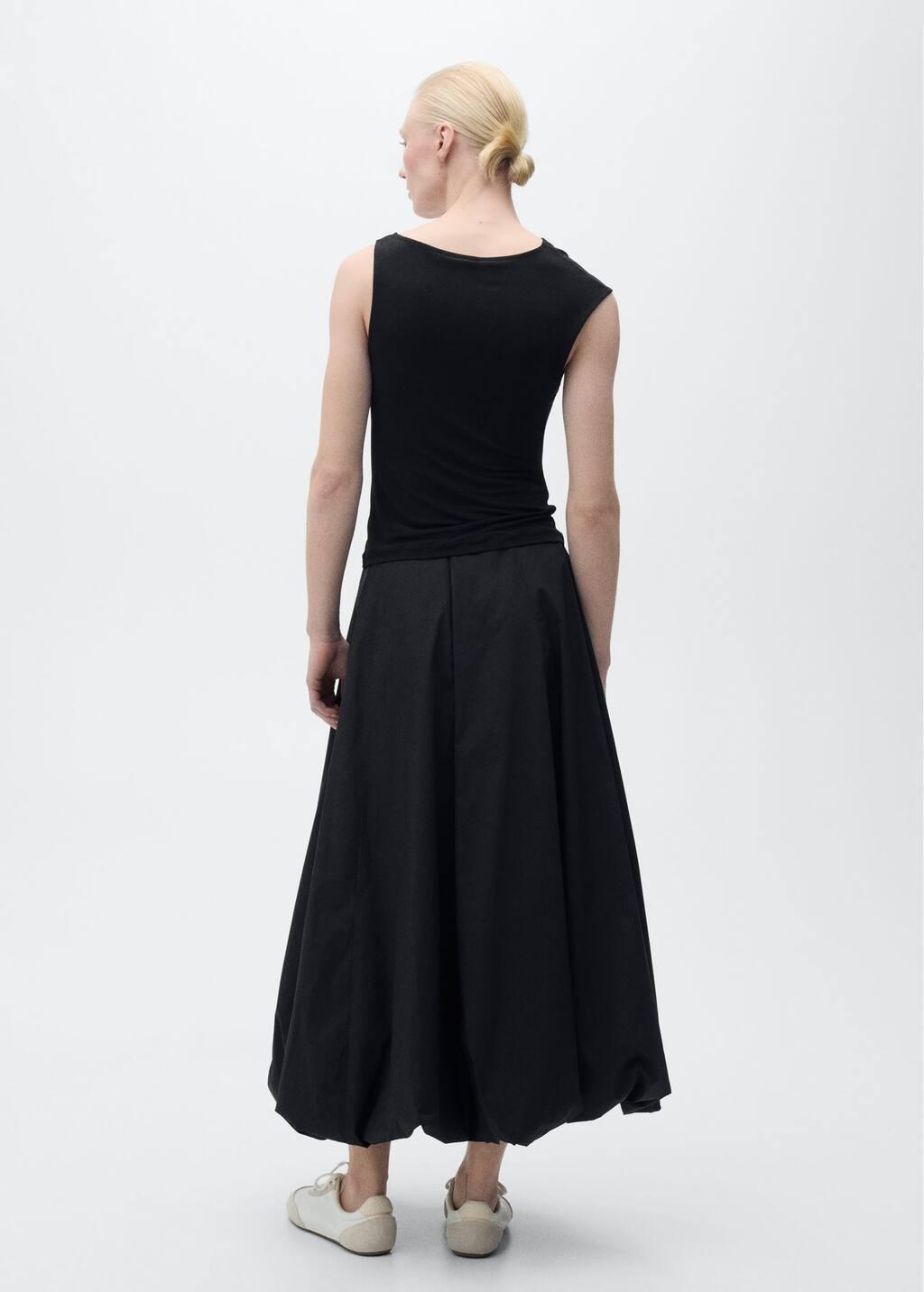 Black Asymmetrical Top With Metallic Appliqu�, , large image number 6
