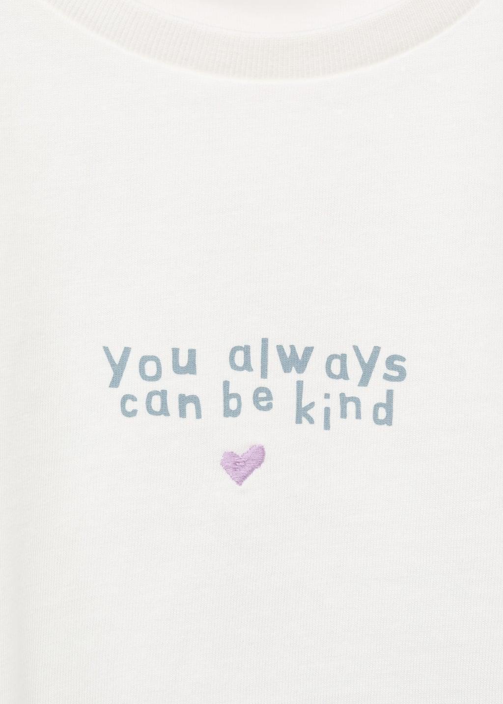 NATURAL WHITE Message crop T-shirt, Kids Girl, , large image number 2