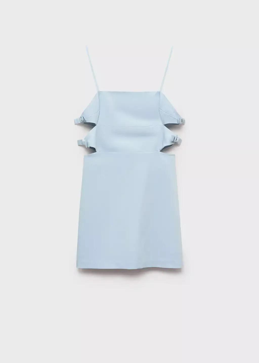 LT-PASTEL BLUE Short cut-out dress with bows, , large image number 3