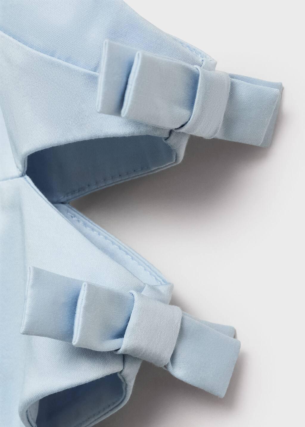 LT-PASTEL BLUE Short cut-out dress with bows, , large image number 4