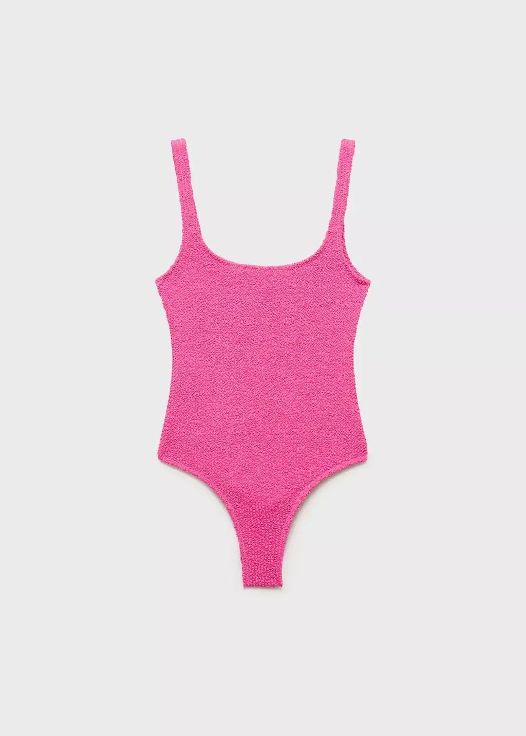 Pink Textured Swimsuit, , large image number 0
