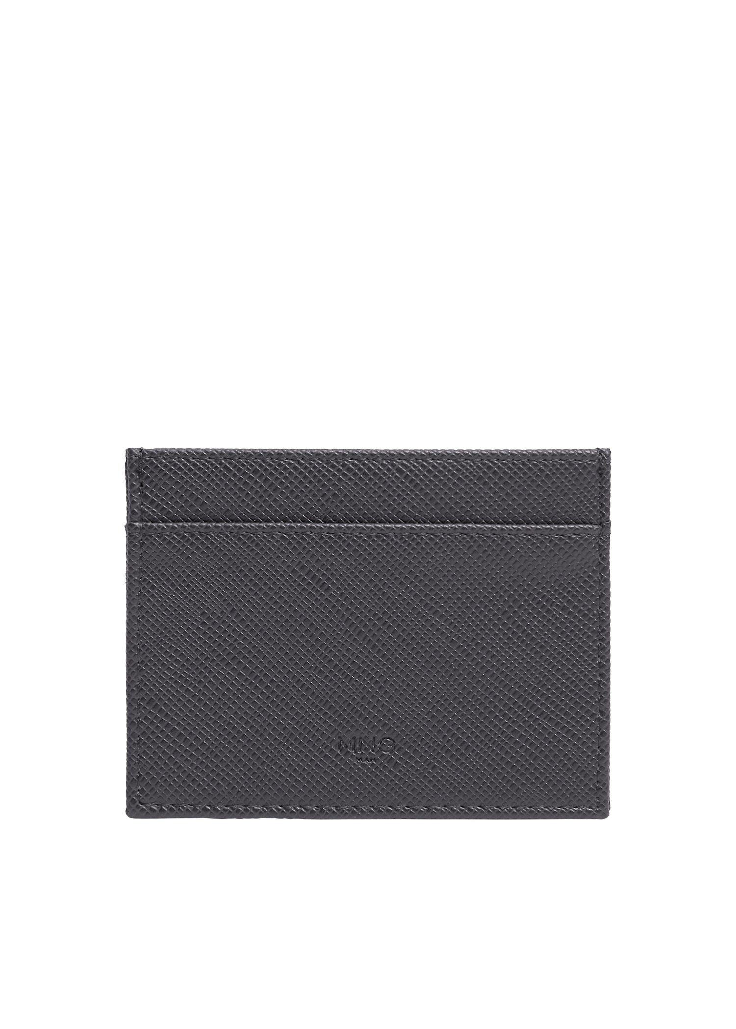 Grey Saffiano-Effect Cardholder, Men, , large image number 0