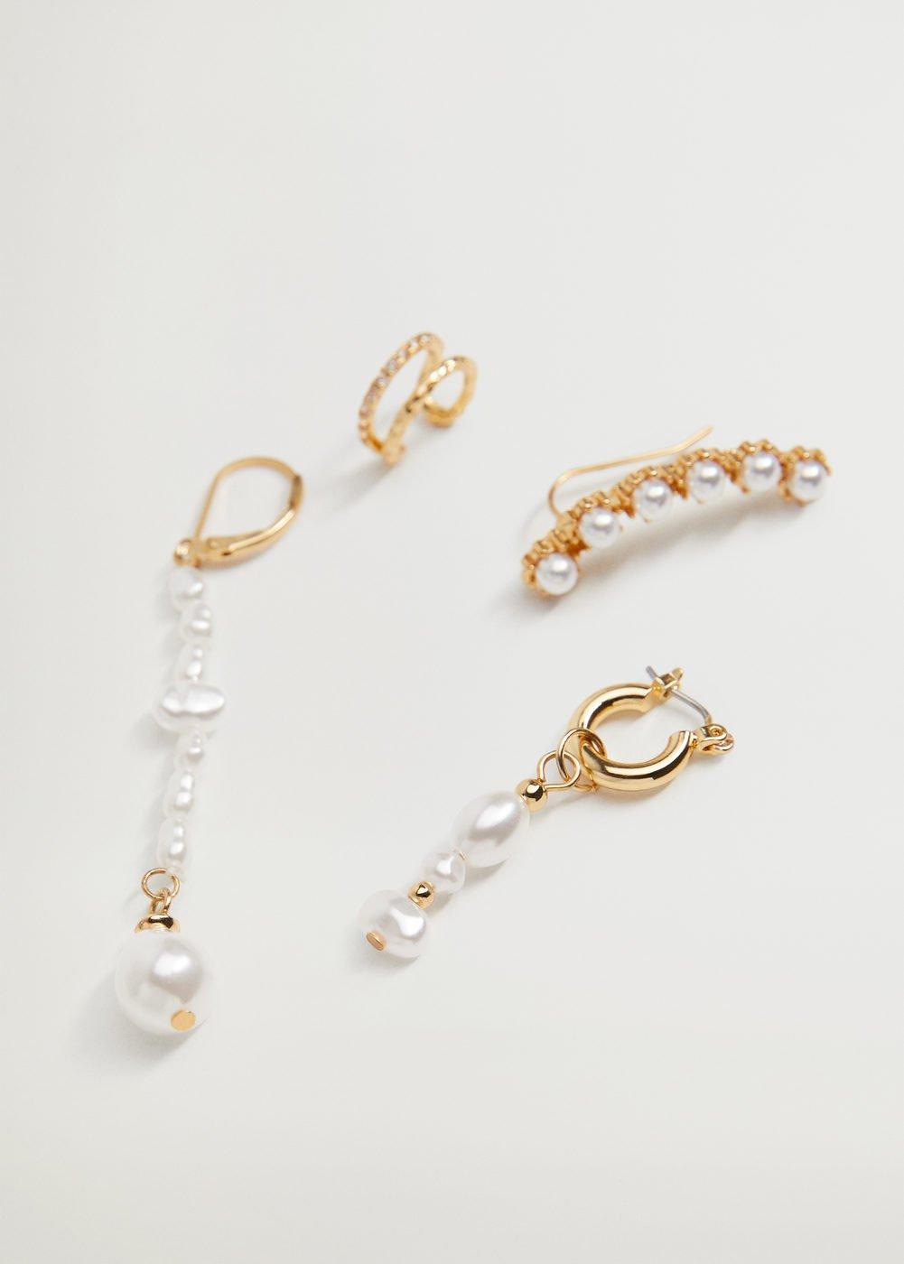 Gold Mixed Earring Set, Women, , large image number 0