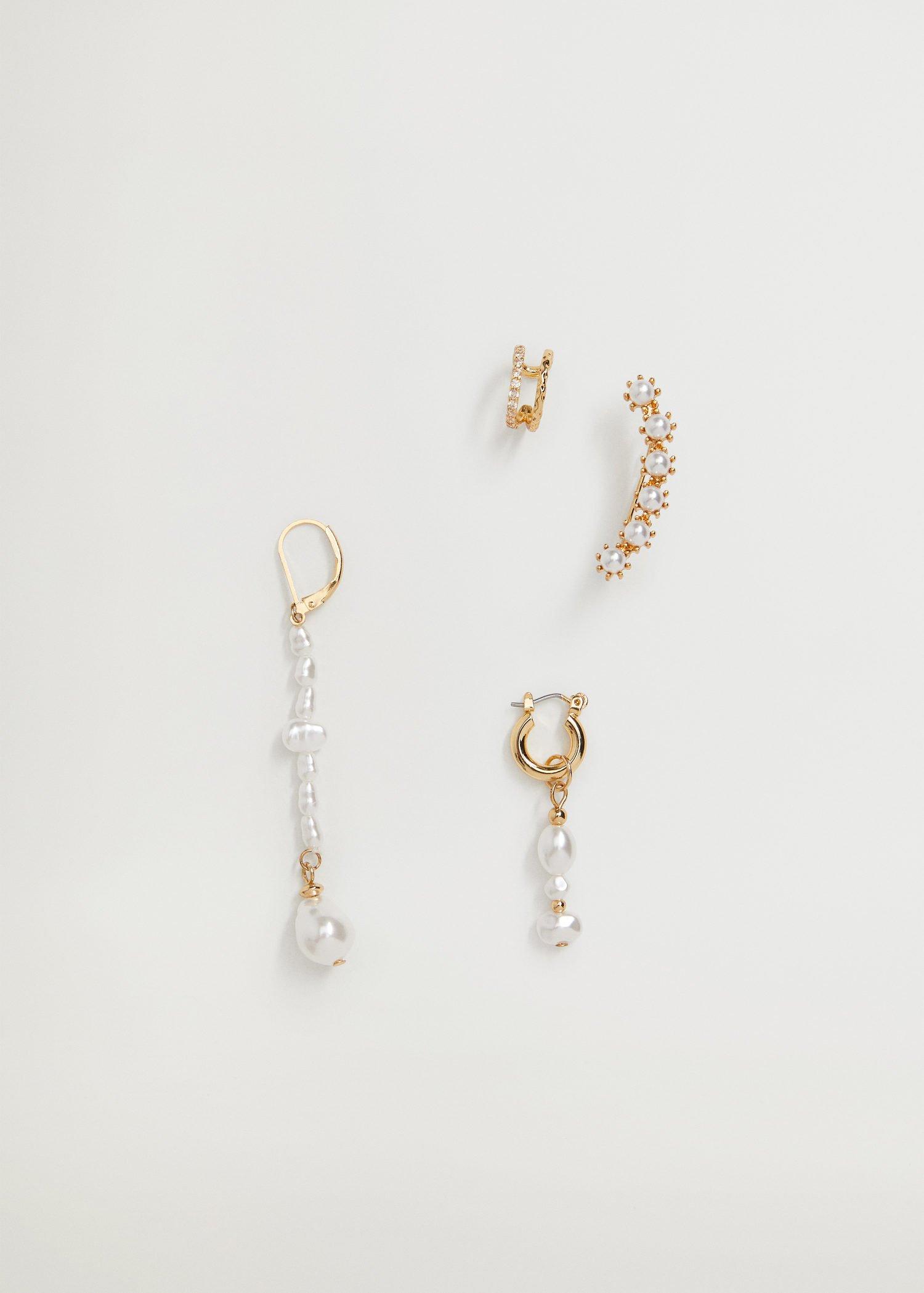 Gold Mixed Earring Set, Women, , large image number 1