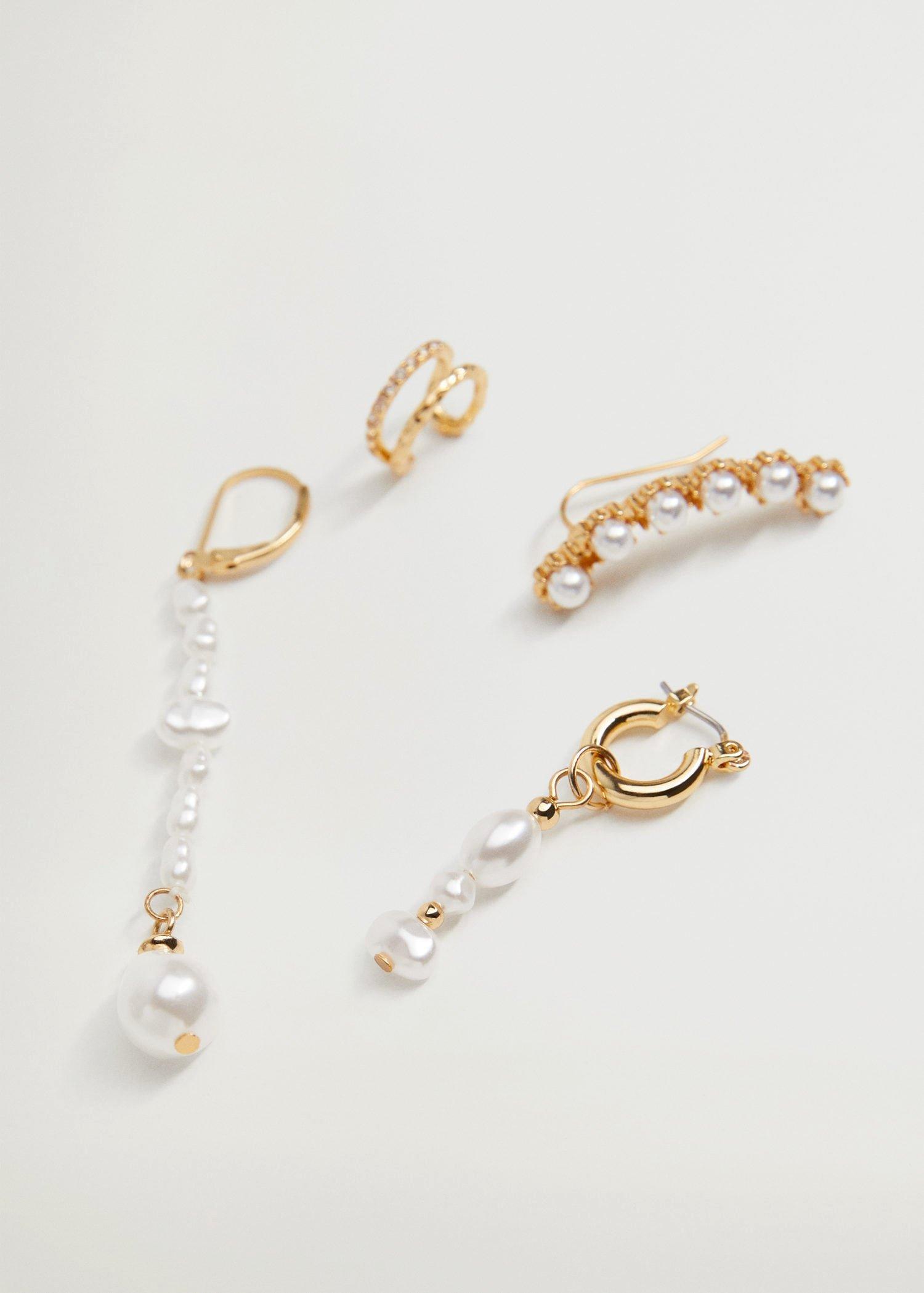 Gold Mixed Earring Set, Women, , large image number 4
