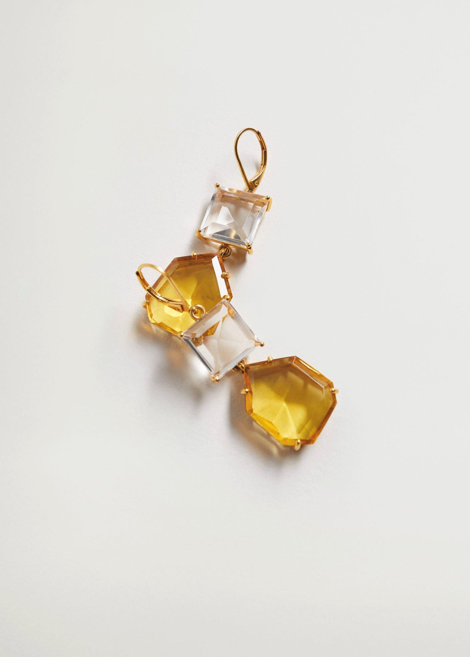 Gold Mixed Pendant Earrings, Women, , large image number 7
