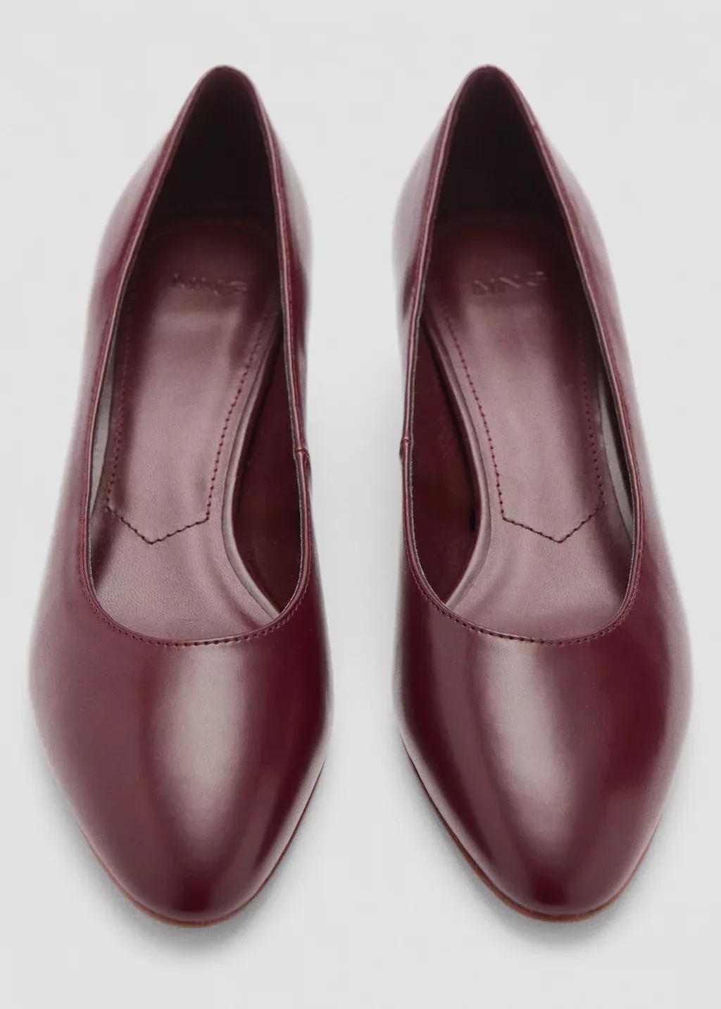 DARK RED Kitten shoe with round toe, , large image number 1