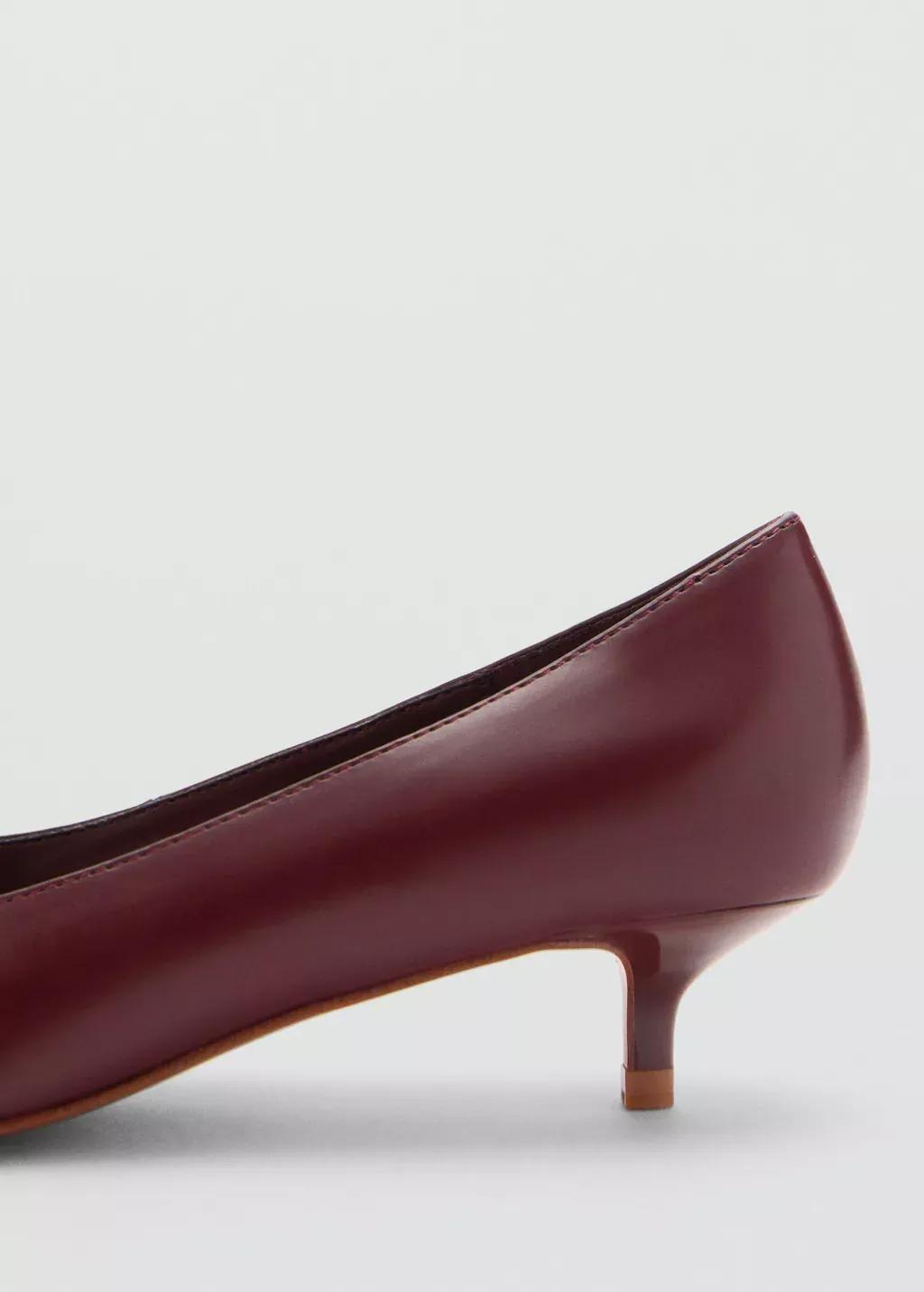 DARK RED Kitten shoe with round toe, , large image number 2