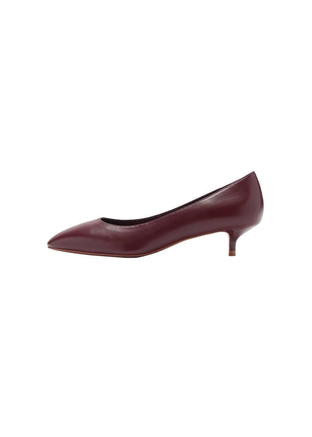 DARK RED Kitten shoe with round toe, , large image number 3