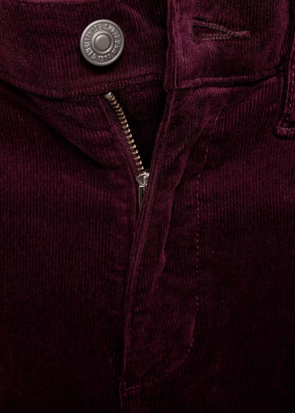 Red Sienna Flared Cropped Corduroy Trousers, , large image number 2