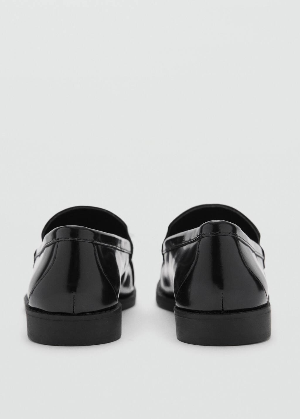 BLACK Leather loafers with tassels, , large image number 4