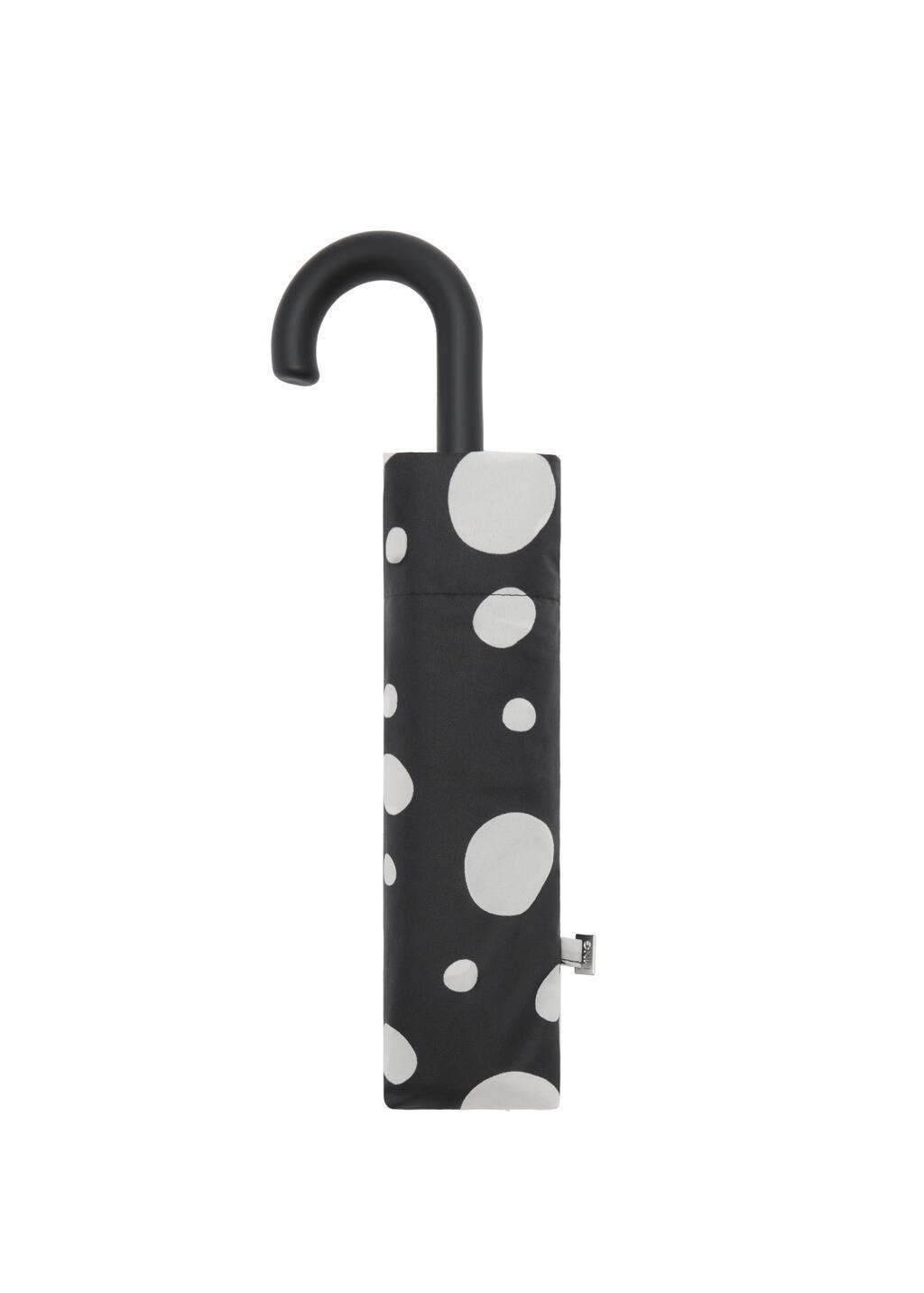 Black Polka-Dot Print Umbrella, Black, large image number 3