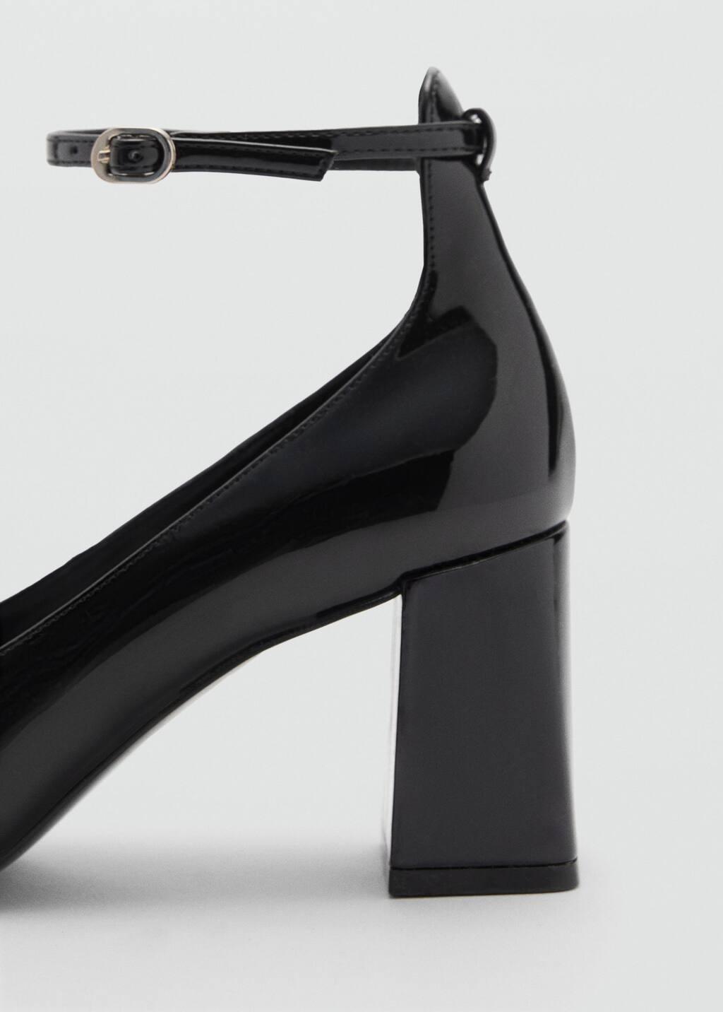 Black Patent Leather-Effect Heeled Shoes, , large image number 1