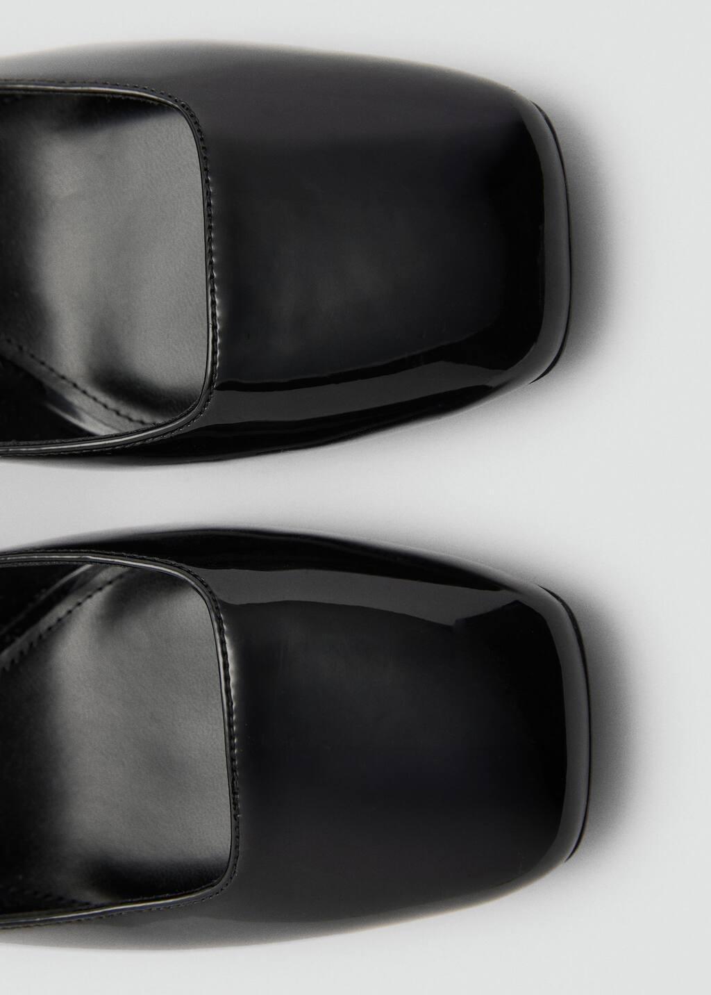 Black Patent Leather-Effect Heeled Shoes, , large image number 2