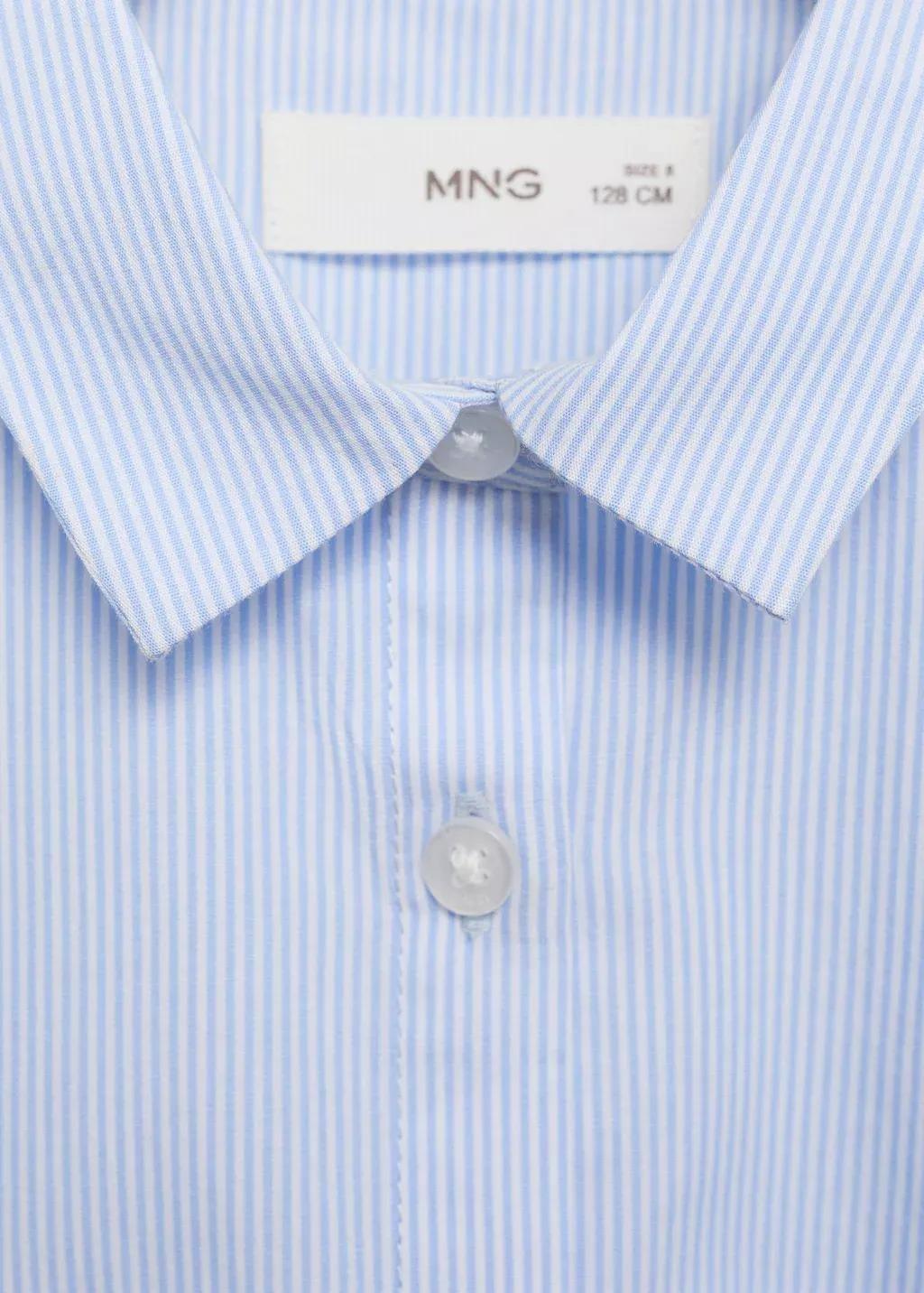 Blue Lt-Pastel Striped Ruffle Shirt, Kids Girl, , large image number 2