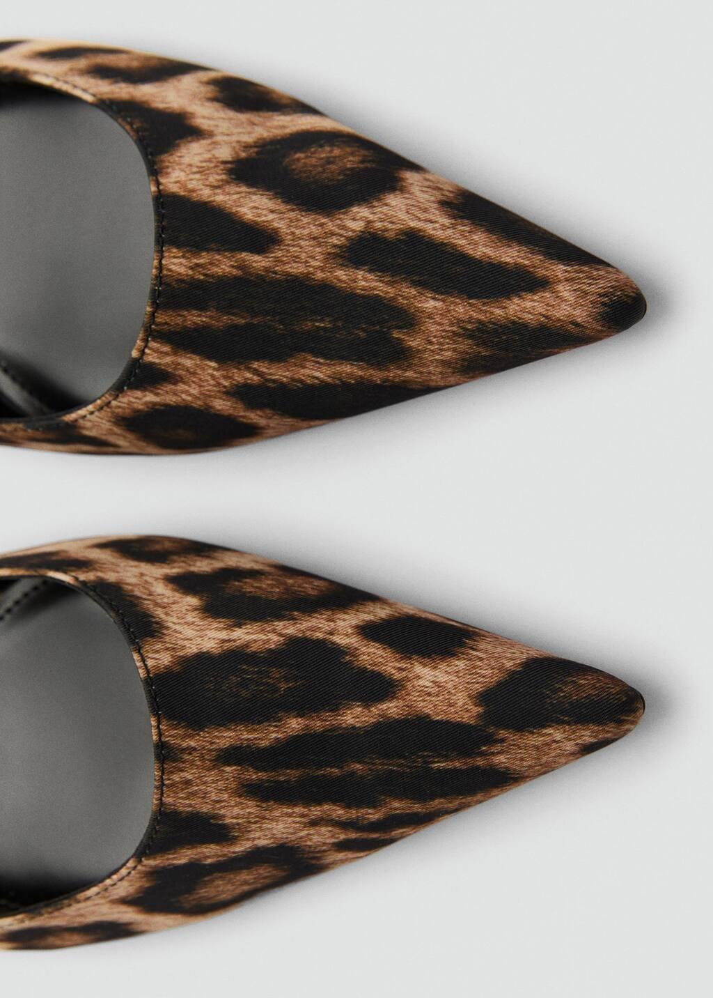 Black Leopard-Print Heeled Shoes, , large image number 2