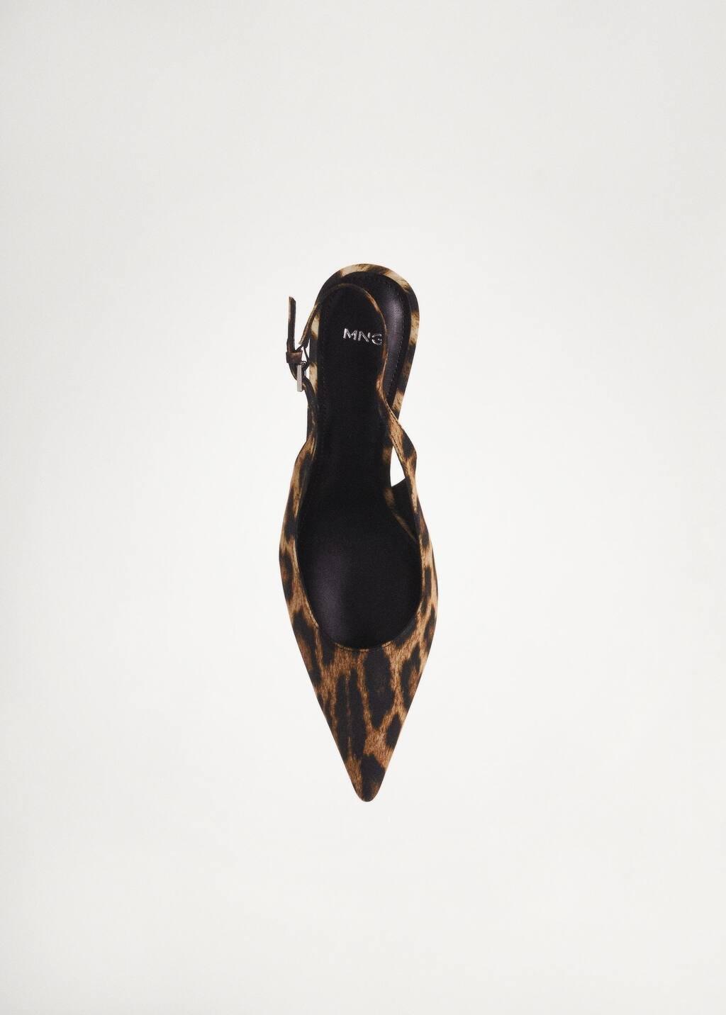 Black Leopard-Print Heeled Shoes, , large image number 4
