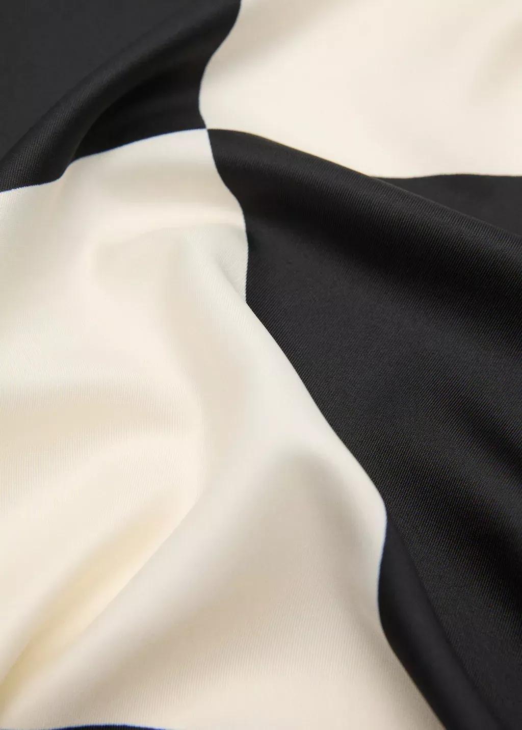 Beige Bicolour Printed Scarf, 0201_05, large image number 0