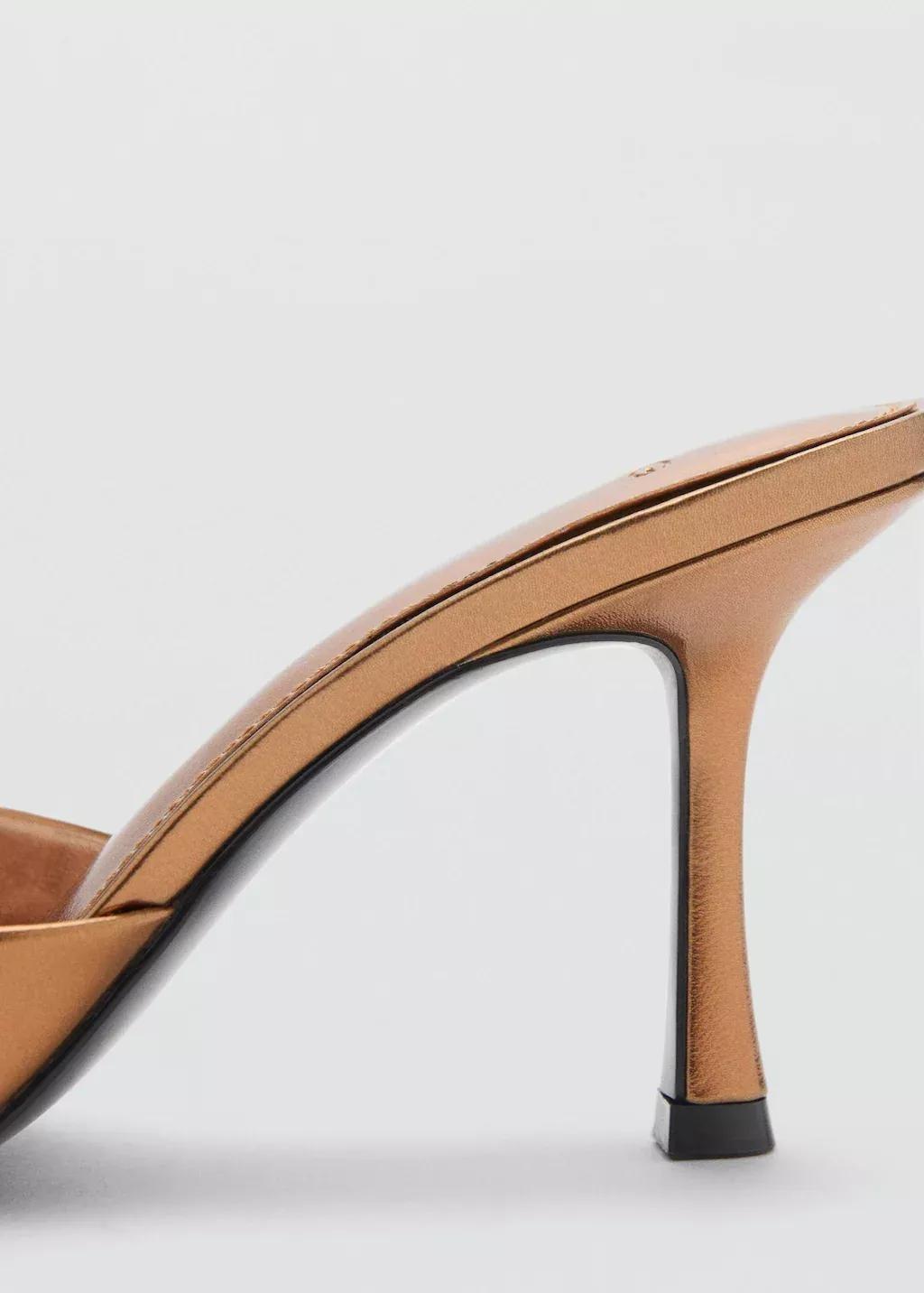 Copper Metallic Effect Slingback Sandal, , large image number 1