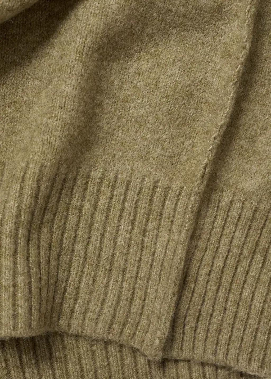 Green Knitted Dress With Ribbed Finishes, , large image number 2