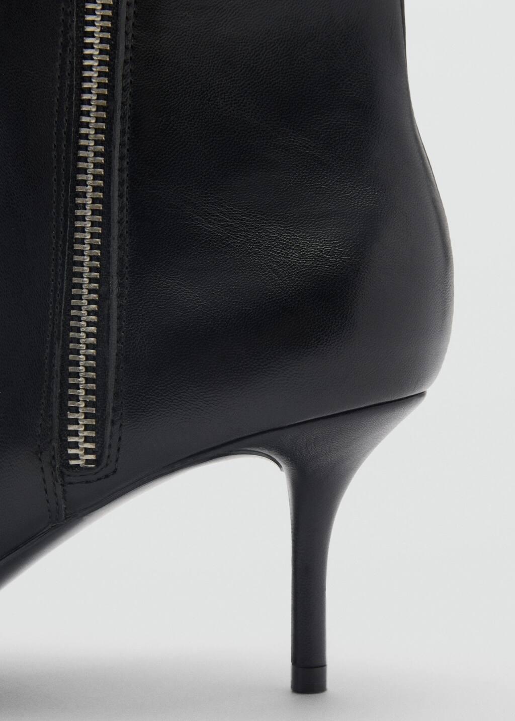 Black Pointed Boots With Zip, , large image number 2