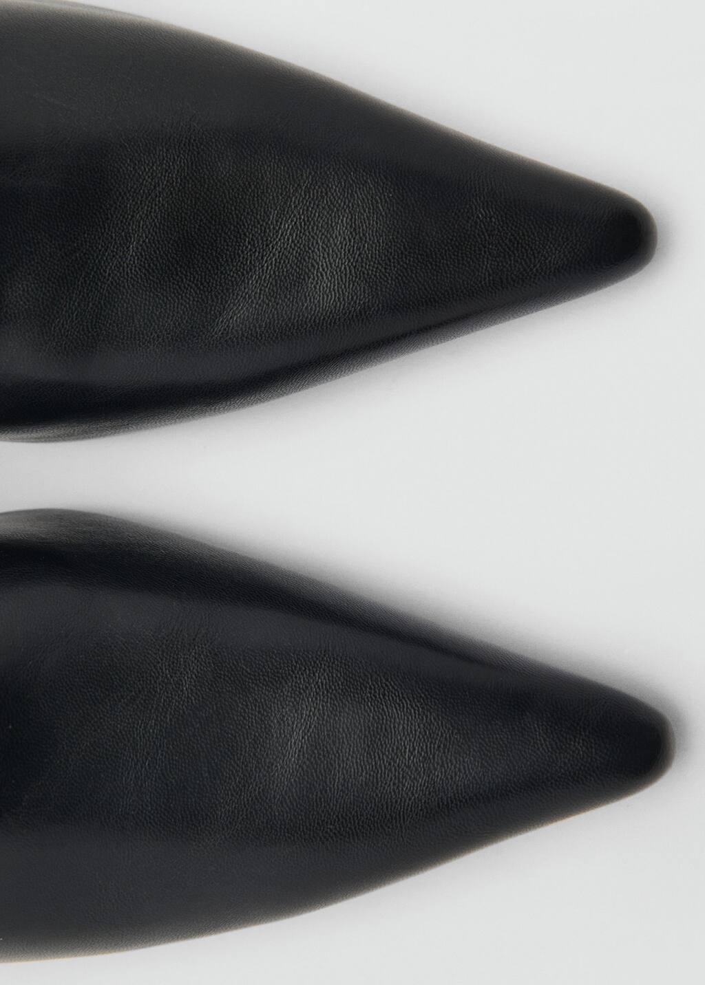 Black Pointed Boots With Zip, , large image number 4