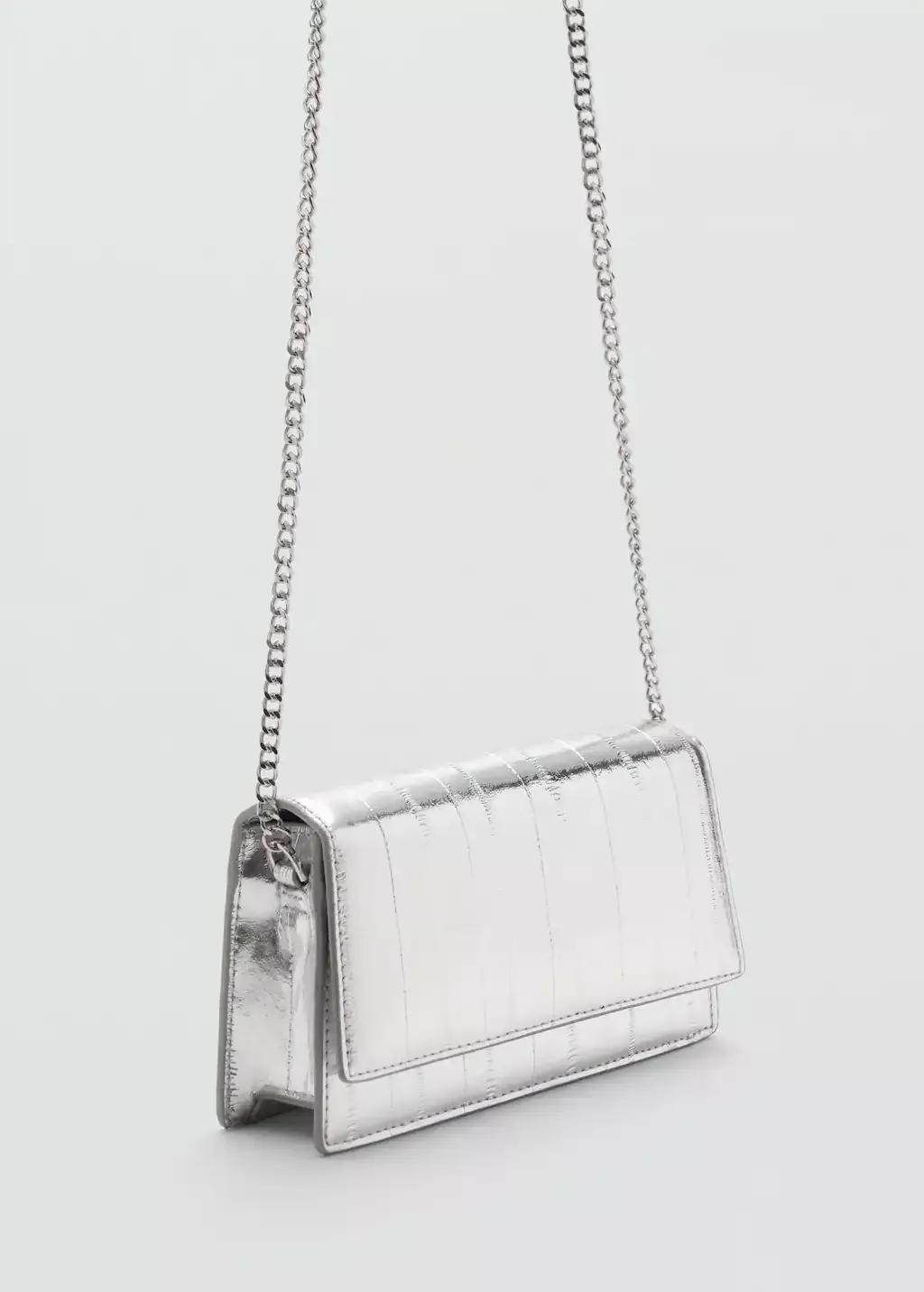 Silver Quilted Handmade Bag, Silver, large image number 0