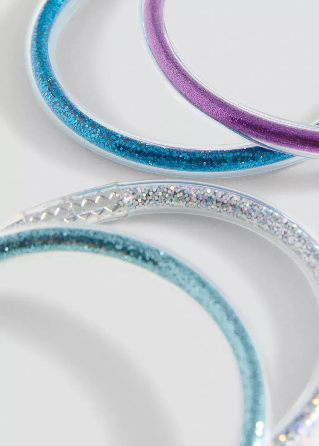 Blue Pack Of 4 Bracelets, Kids Girl, Medium Blue, large image number 1