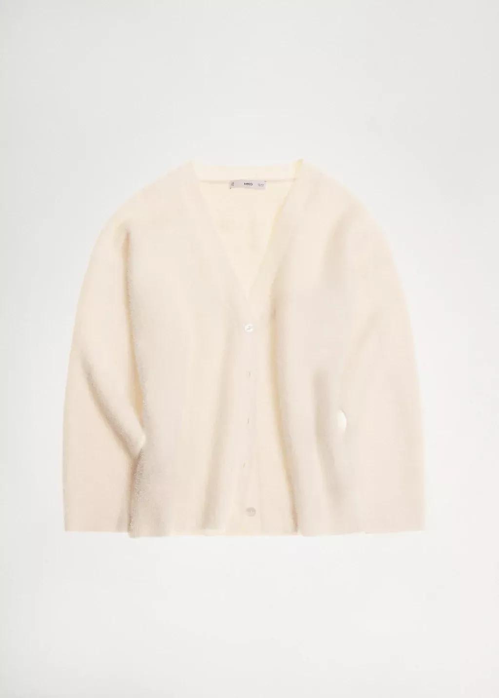 Beige Soft Finished Cardigan, , large image number 3