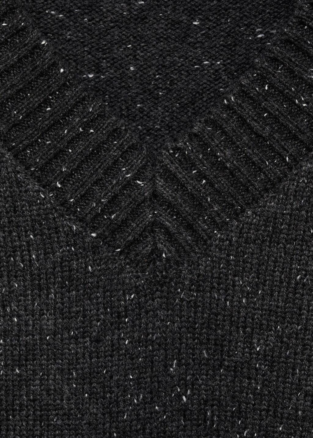 Grey V-Neck Knitted Gilet, , large image number 2