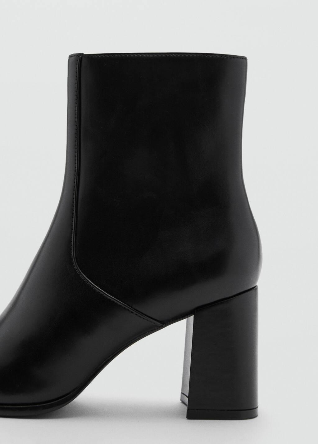 Black Ankle Boots With Block Heel, , large image number 1