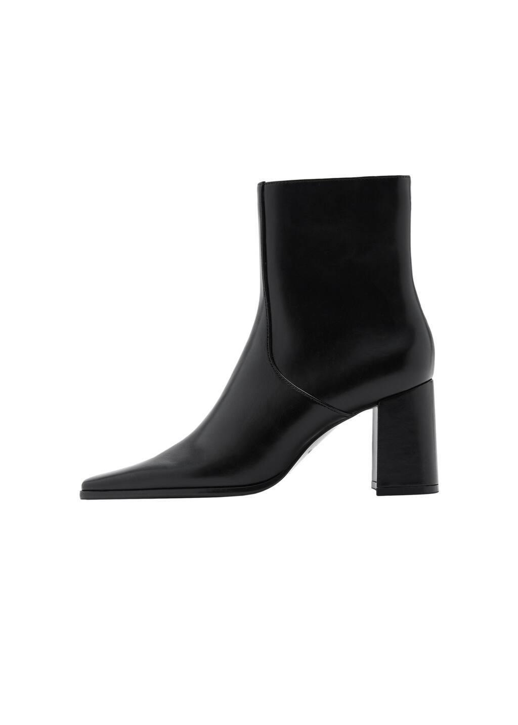 Black Ankle Boots With Block Heel, , large image number 3