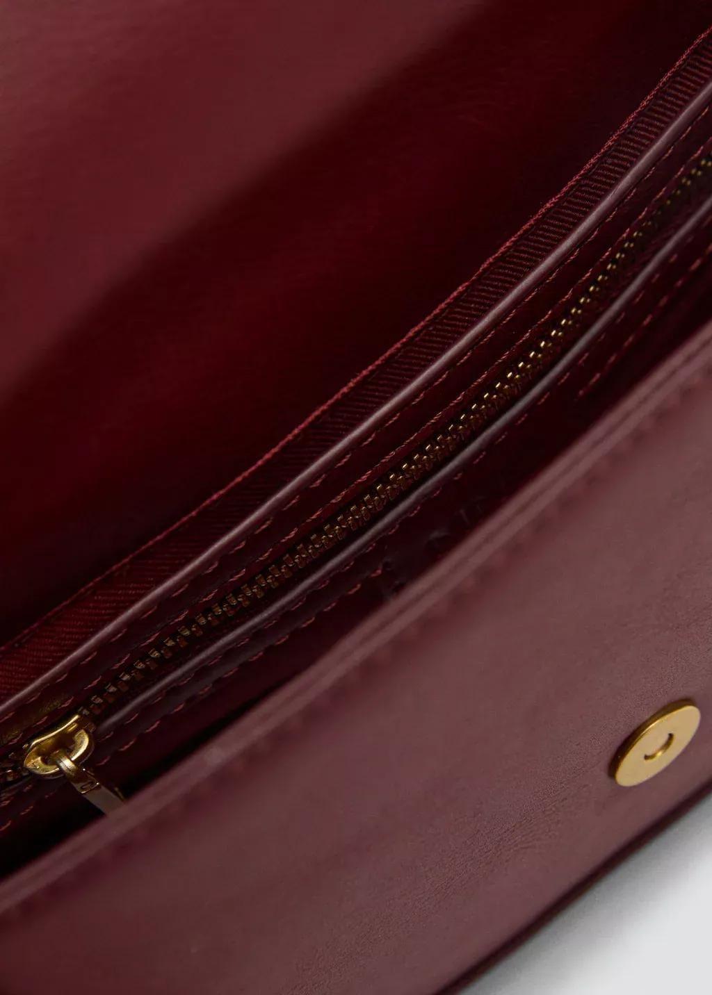 Red Plain Handmade Crossbody Bag, 0201_75, large image number 2