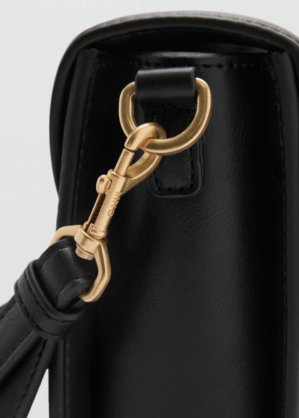 Black Crossbody Bag With Flap, 0201_99, large image number 2