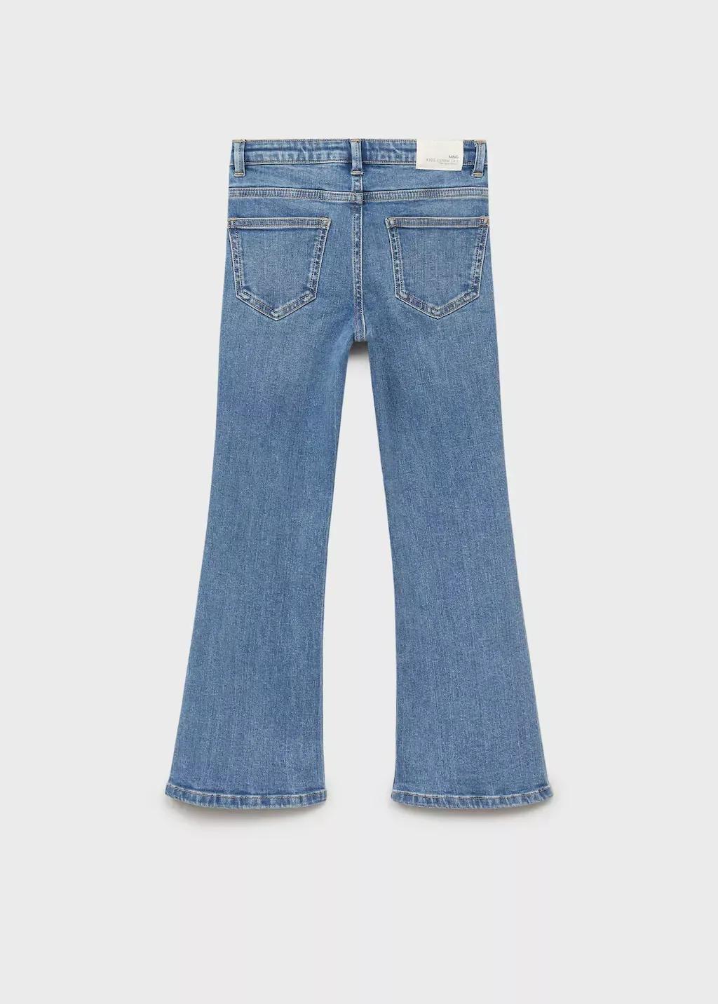 Blue Buttons Flare Jeans, Kids Girl, , large image number 2