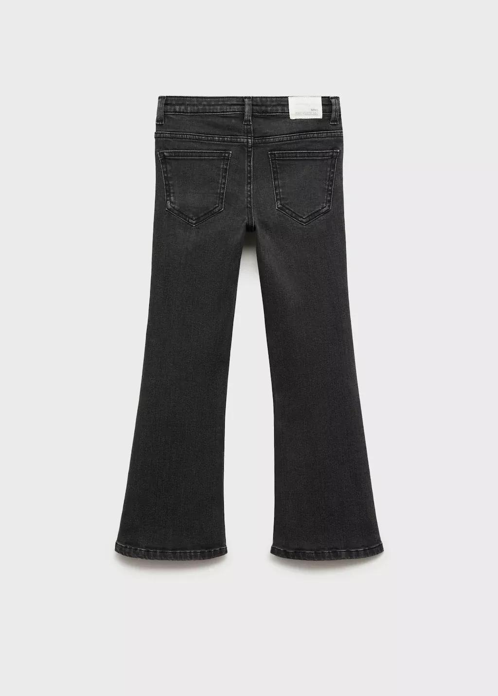Grey Buttons Flare Jeans, Kids Girl, , large image number 1