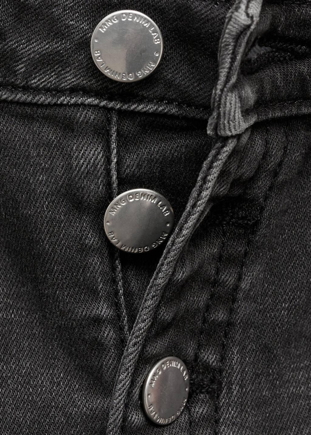 Grey Buttons Flare Jeans, Kids Girl, , large image number 2