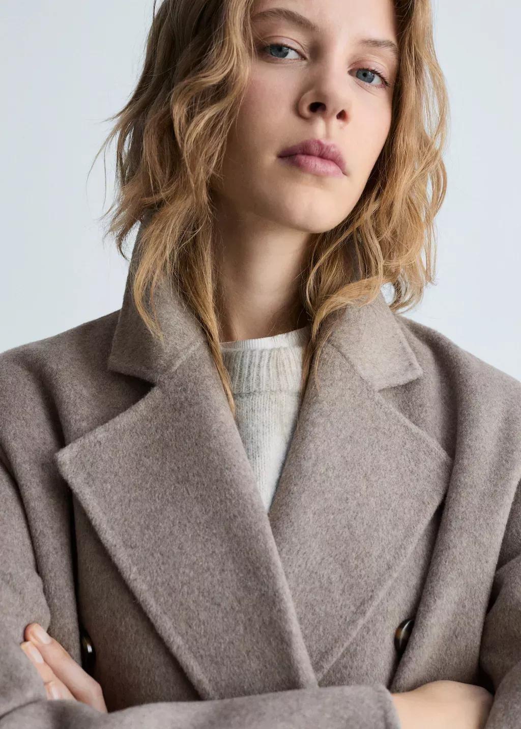 Brown Handmade Oversized Wool Coat, , large image number 1