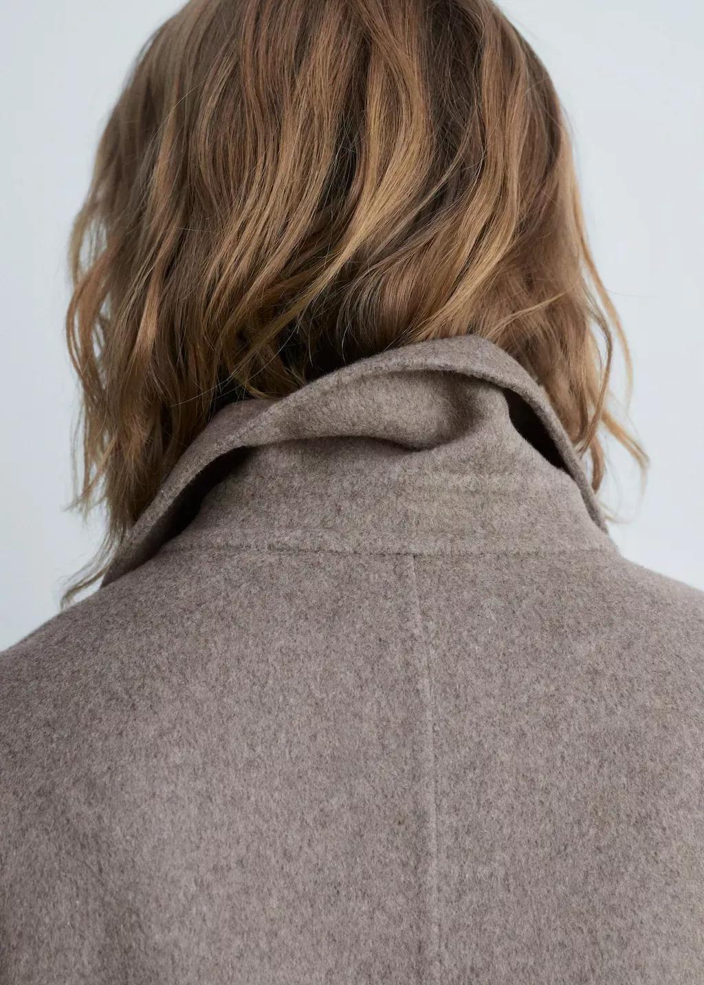 Brown Handmade Oversized Wool Coat, , large image number 4