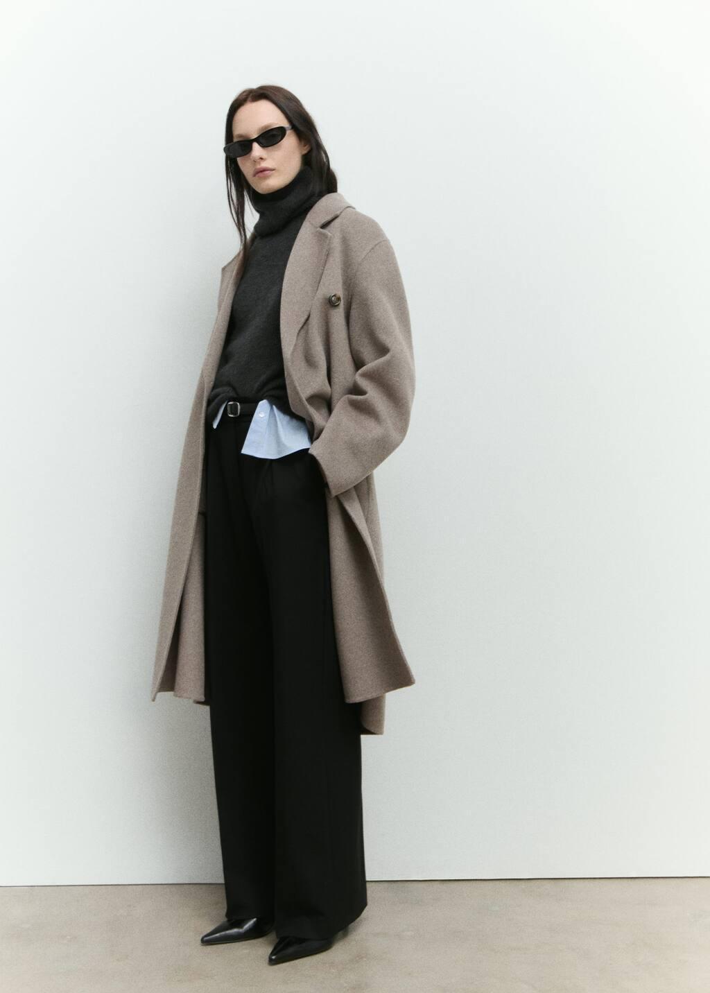 Brown Handmade Oversized Wool Coat, , large image number 6
